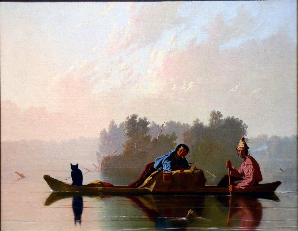 758 Fur Traders Descending the Missouri - George Caleb Bingham 1845 - American Wing New York Metropolitan Museum of Art